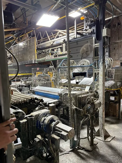 Factory floor with drive motors