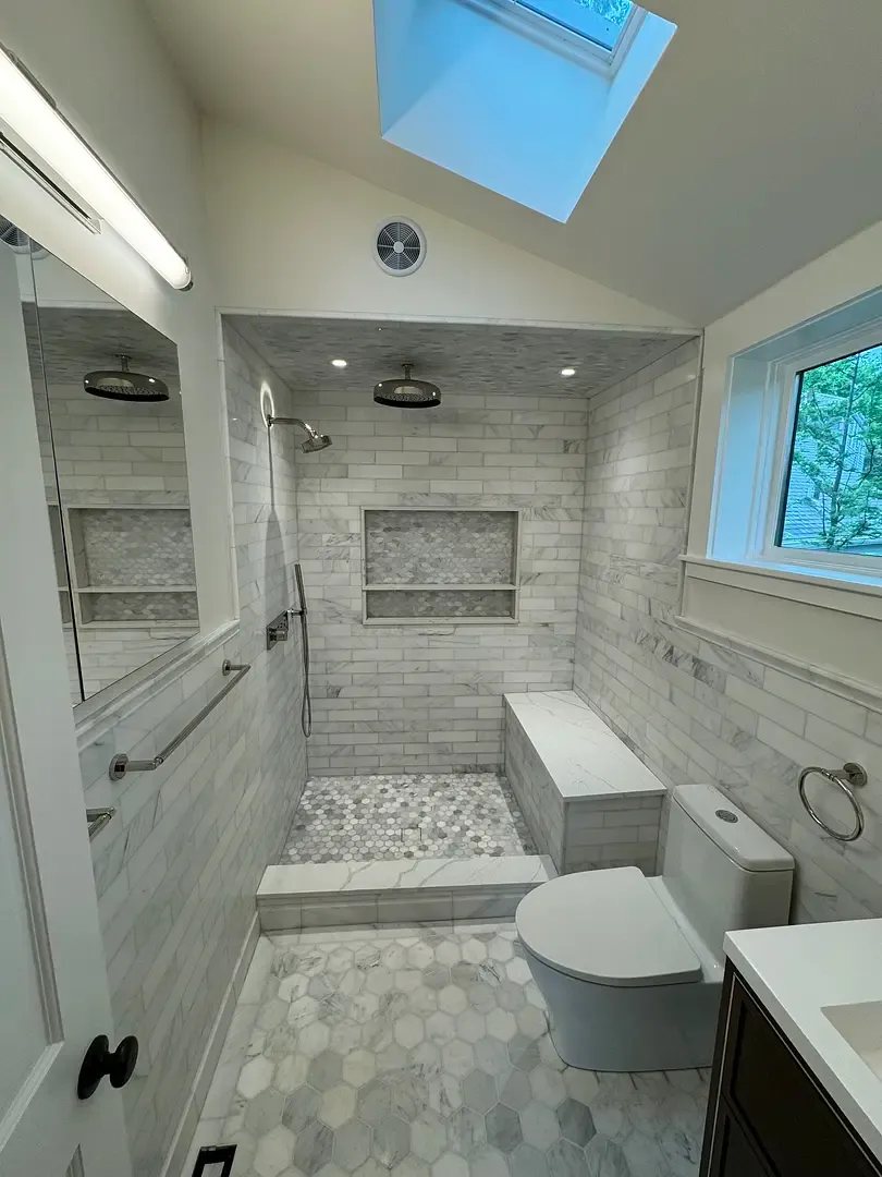 Marble Bathroom Remodel in Brookline MA