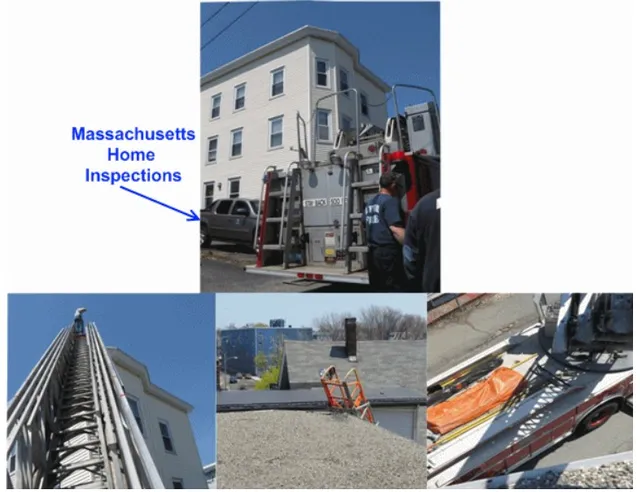 flat roof inspection with fire dept