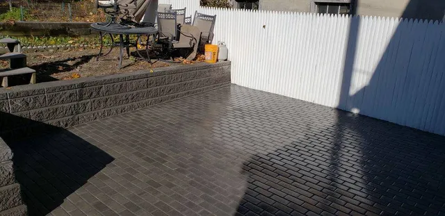 Finished paver patio