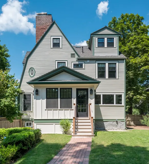 Renovated shingle-style home exterior on Grove Street in Auburndale