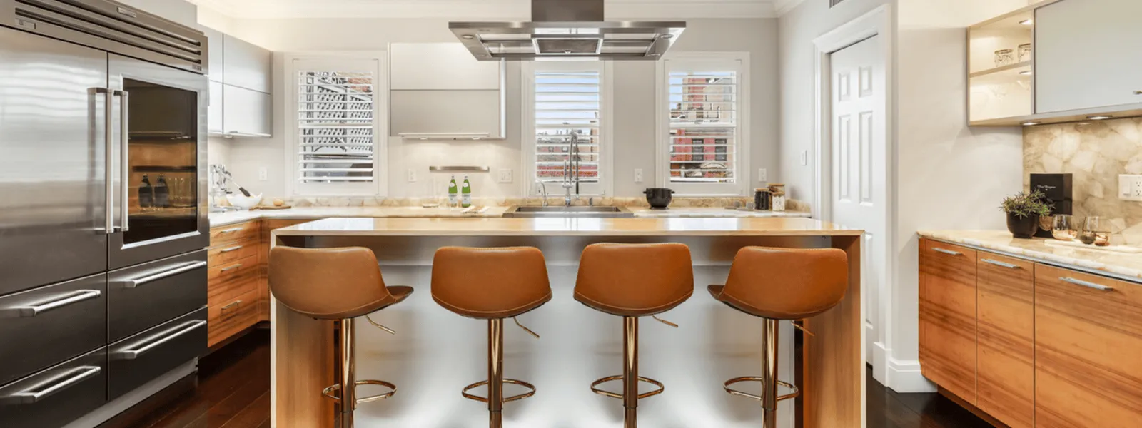 apartment with open plan kitchen.