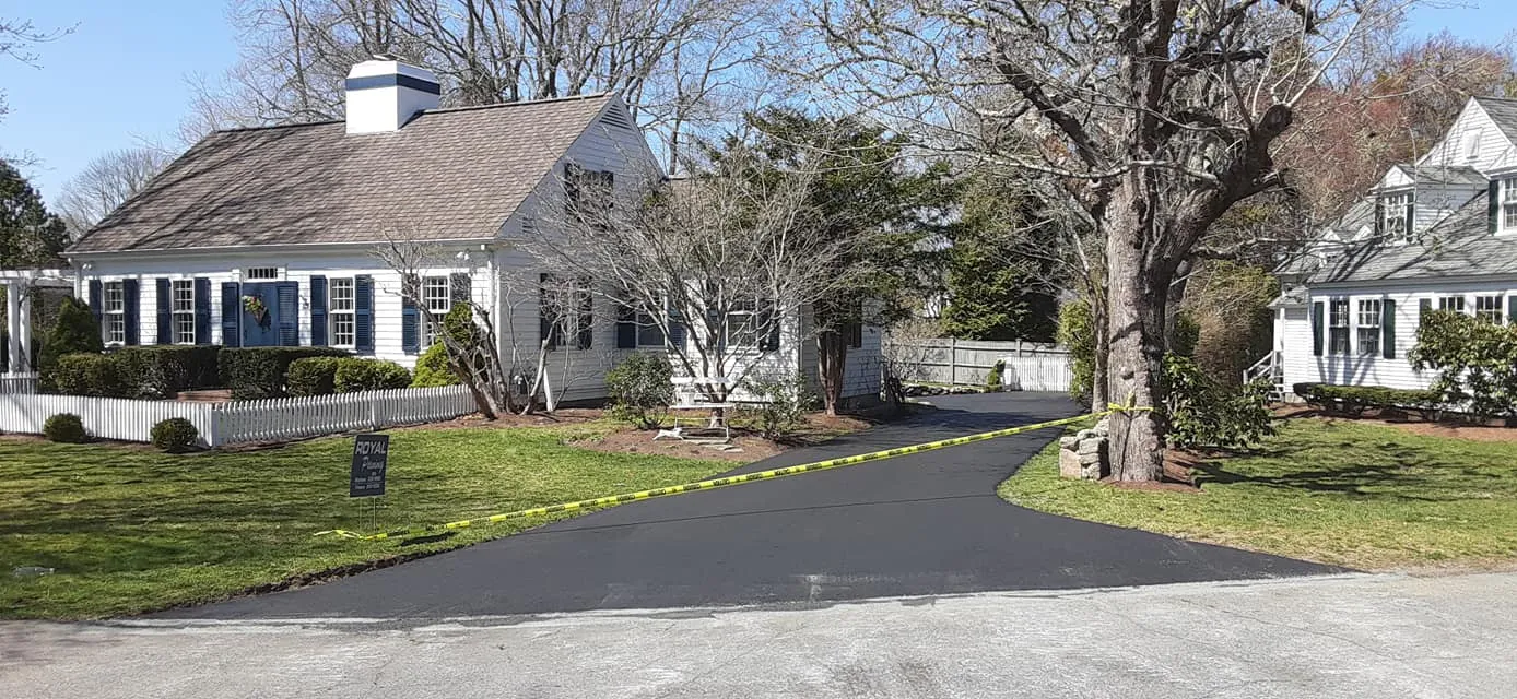 Residential asphalt driveway