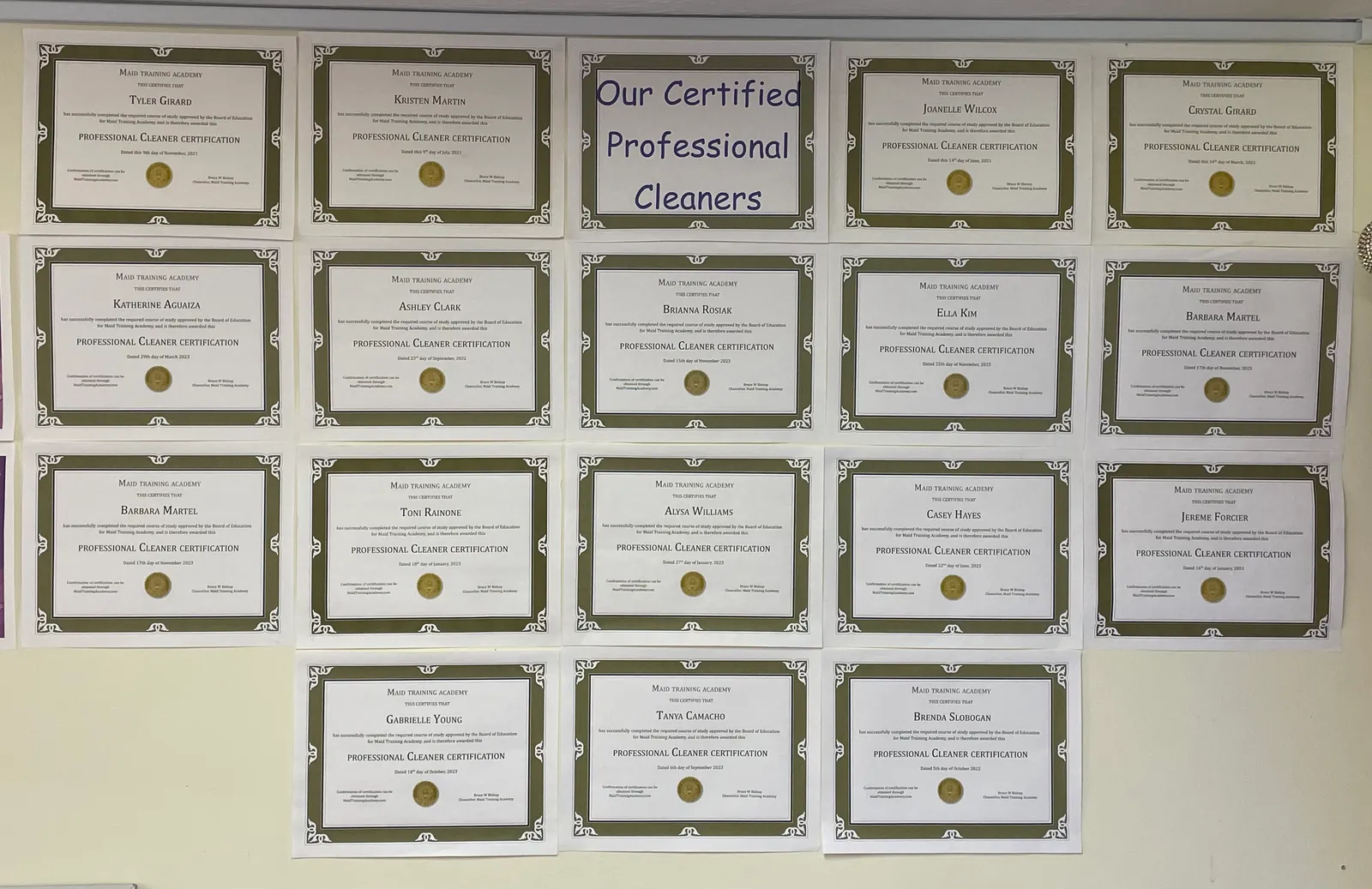 work photo from Google listing