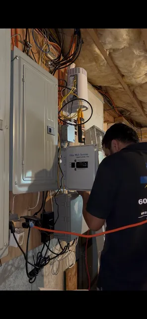 JG Electric troubleshooting an ice melt heat cable system in Southern New Hampshire