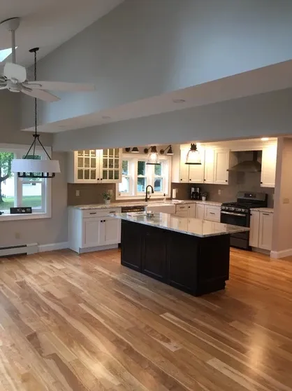 Newly renovated kitchen and open plan living space