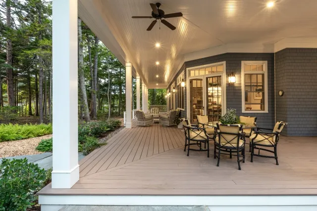 Maine porches are made for slow mornings and quiet evenings 🌲 #HayRunner #designbuild #porch #maine