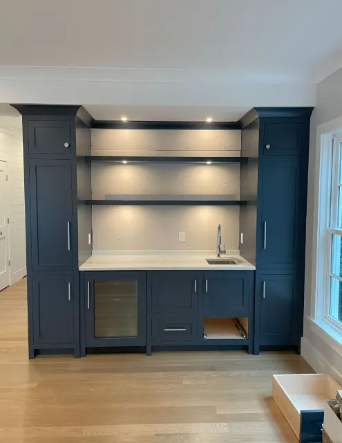 light installation on cabinets