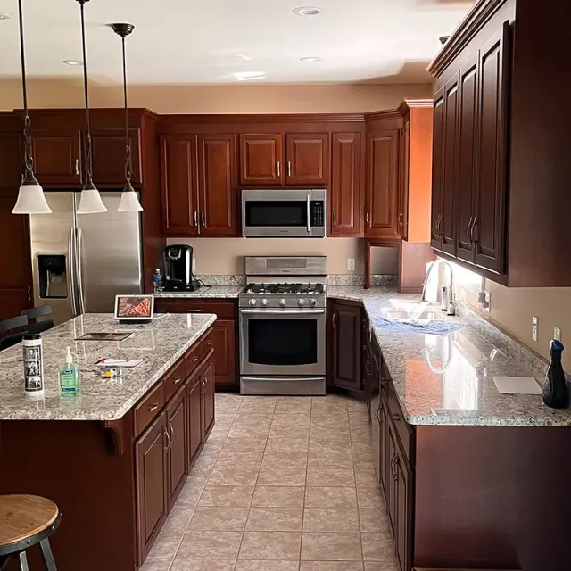 Mjs Painting professional did the refinishing of the kitchen