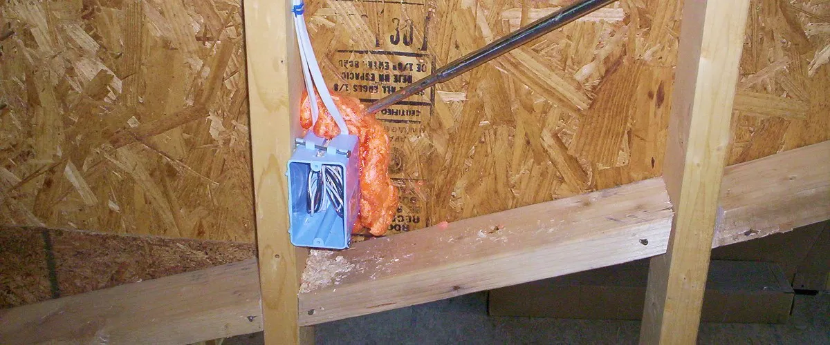 Detailed prep work around electrical outlet