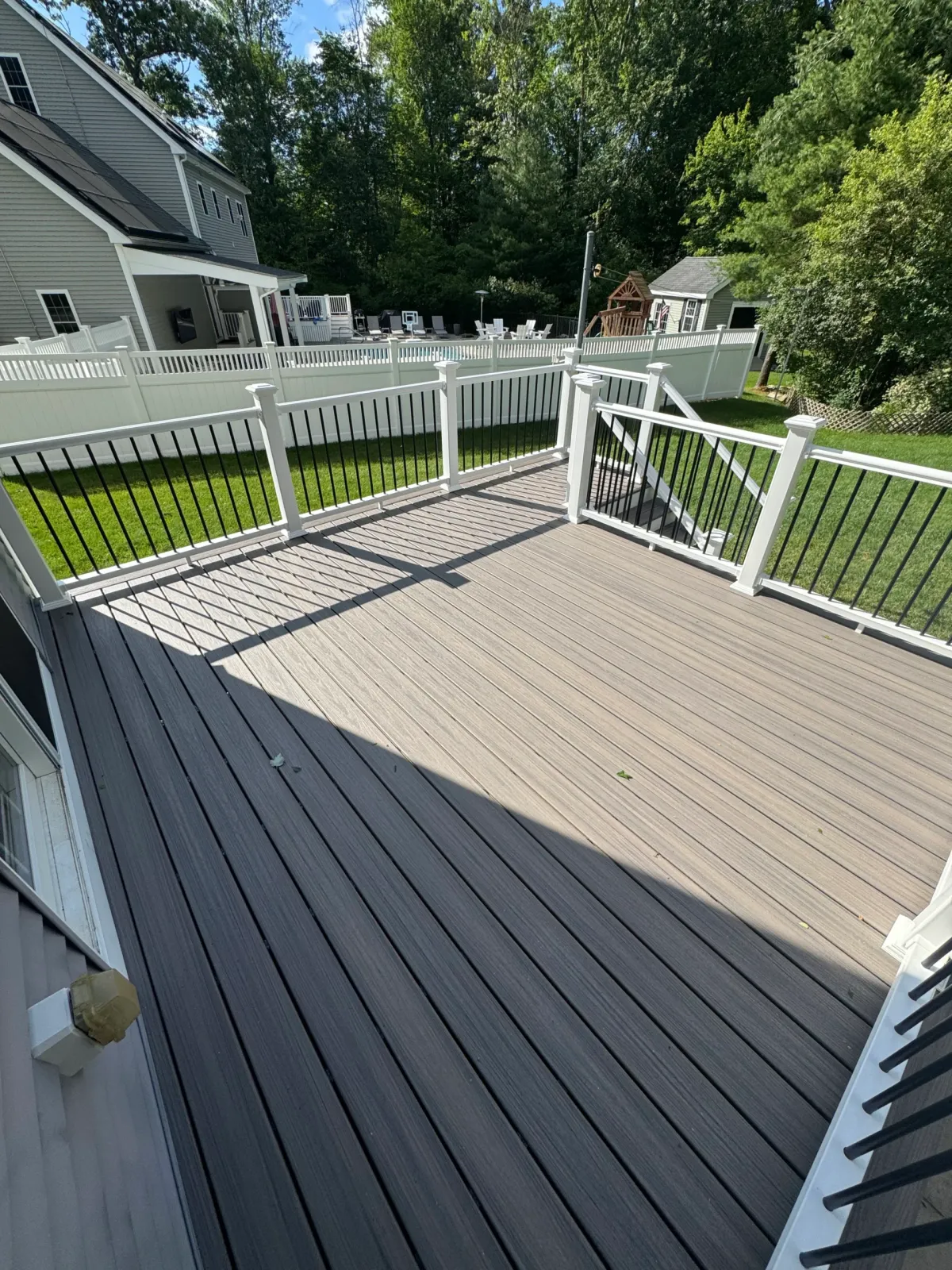 Dark composite deck