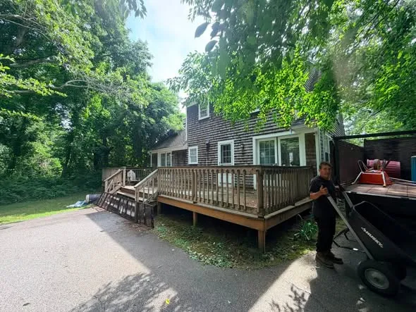 Deck and grounds work in progress
