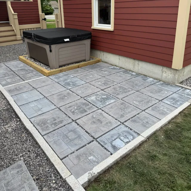 Paver Slab Patio Installation