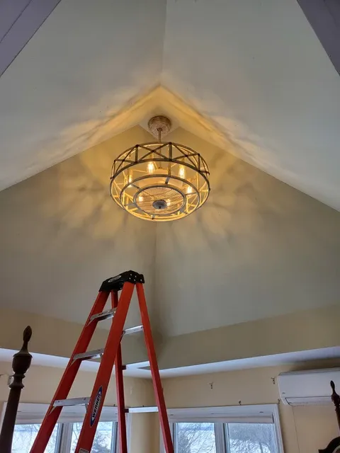 Fan with light installation Burlington