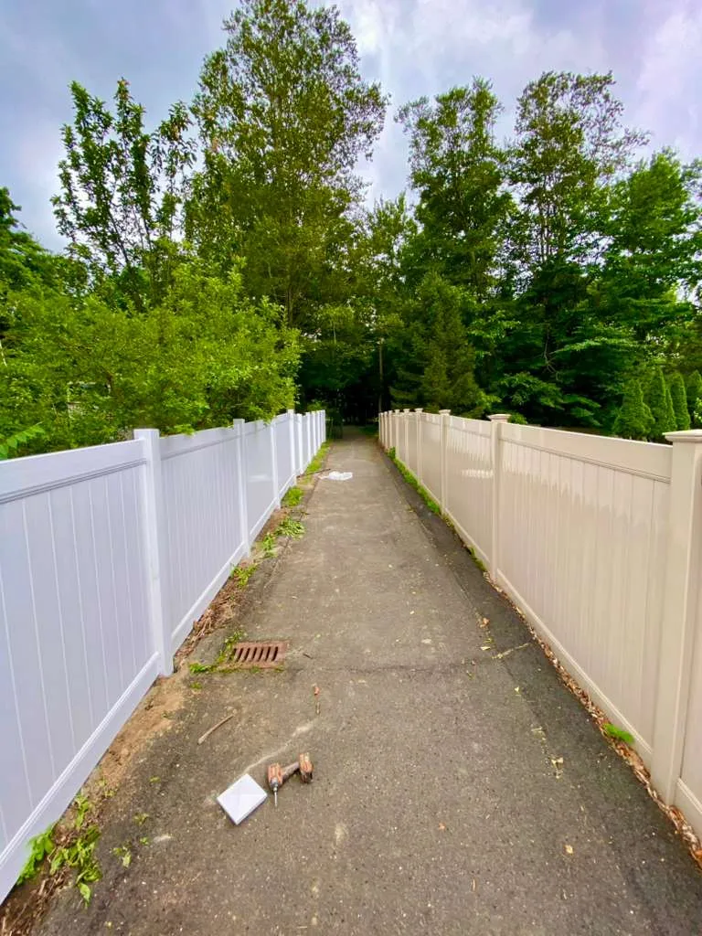 White picket fence with gate
