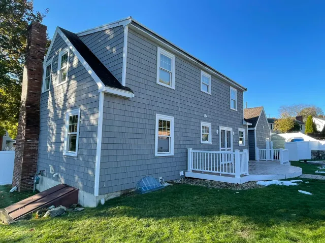 Cedar shingle siding replacement - after