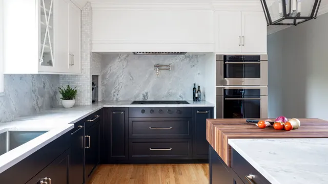 Saugus Kitchen Design Remodel Black and White Cabinets