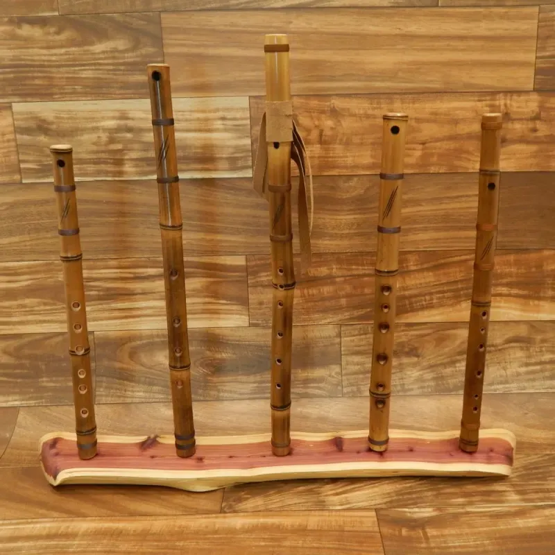Aromatic Cedar Wooden Flute Stand - Finely Sanded & Finished