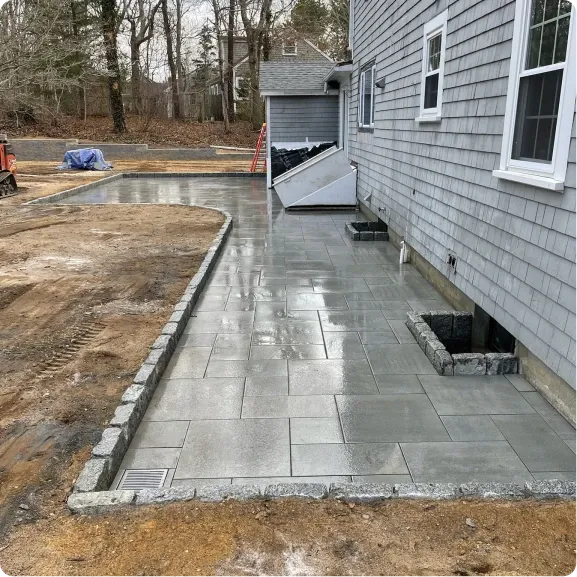 Hardscaping project completed on Cape Cod by Bridi Masonry