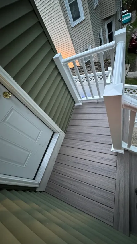 New exterior door with finished trim