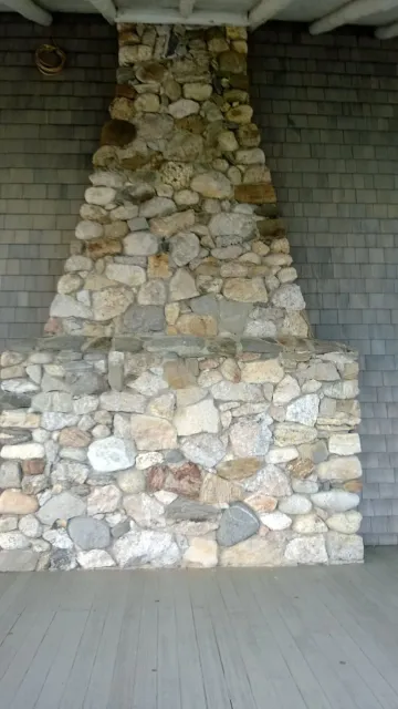 Custom Chimney with beach stone