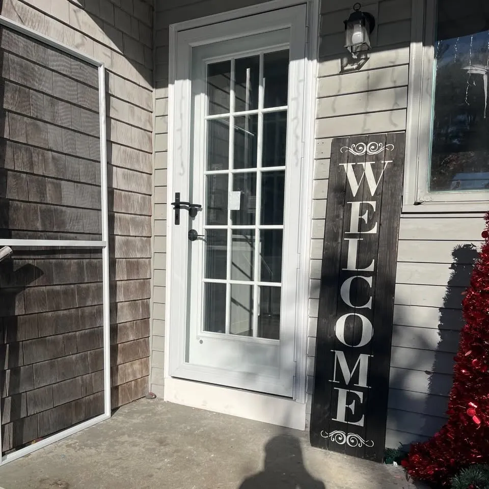 New full-view exterior door install
