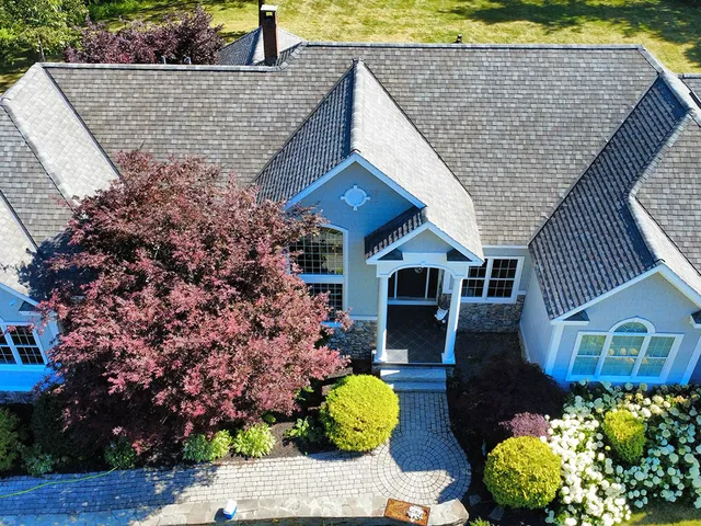 House after pressure washing company came in Portland, Maine.