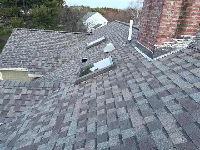 Completed roofing project on a Greater Boston home