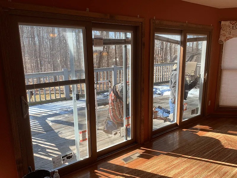 Beautiful new sliding doors.