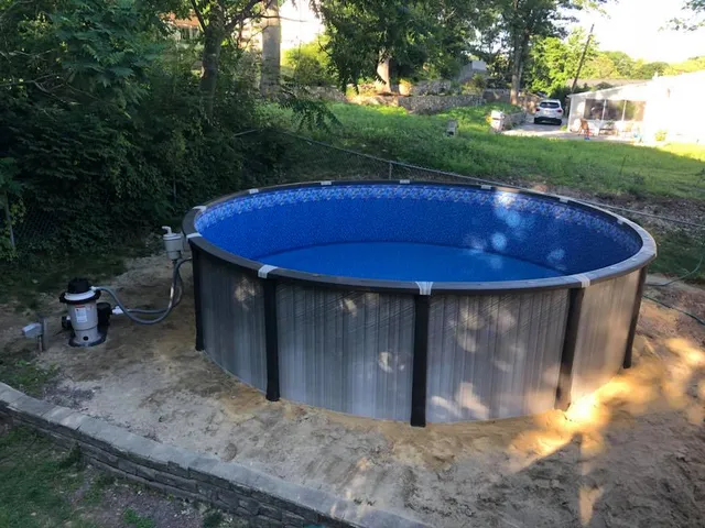 work photo from davesabovegroundpools.com