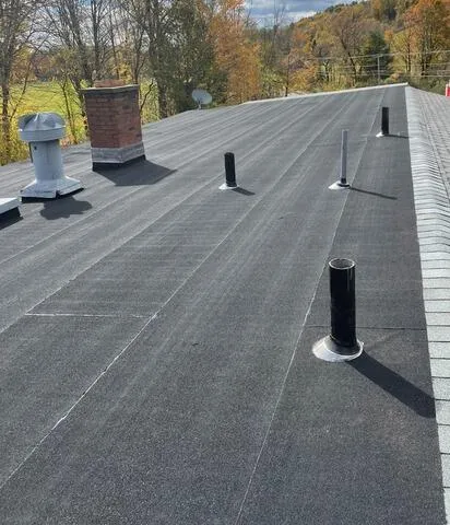 Low Slope Roofing Installation in Leyden, MA