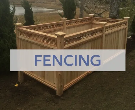 Attractive fence hiding hvac components