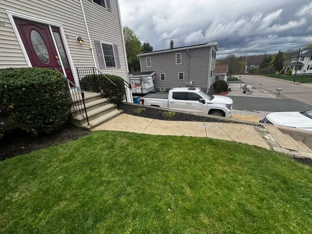 Curved Paver Walkway with Landscaping