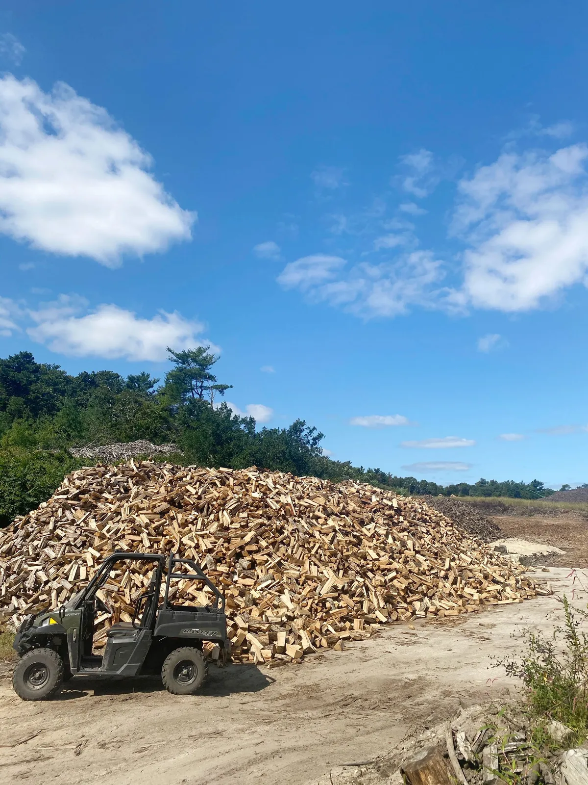 Large stacked of Cape Cod firewood