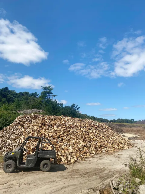 Large stacked of Cape Cod firewood