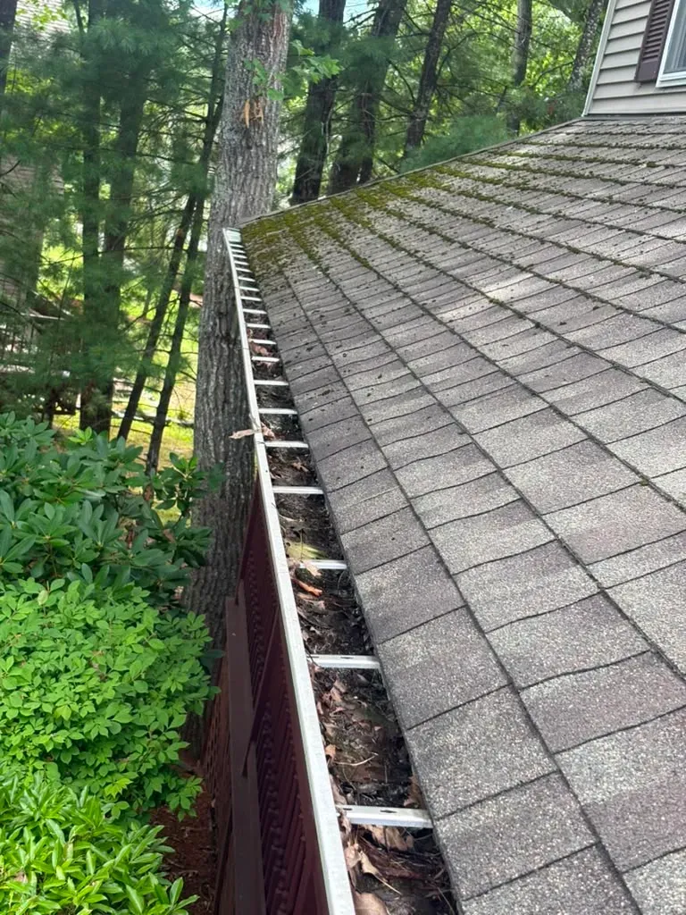 Before: old gutter on the same house