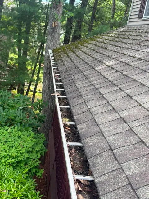 Before: old gutter on the same house