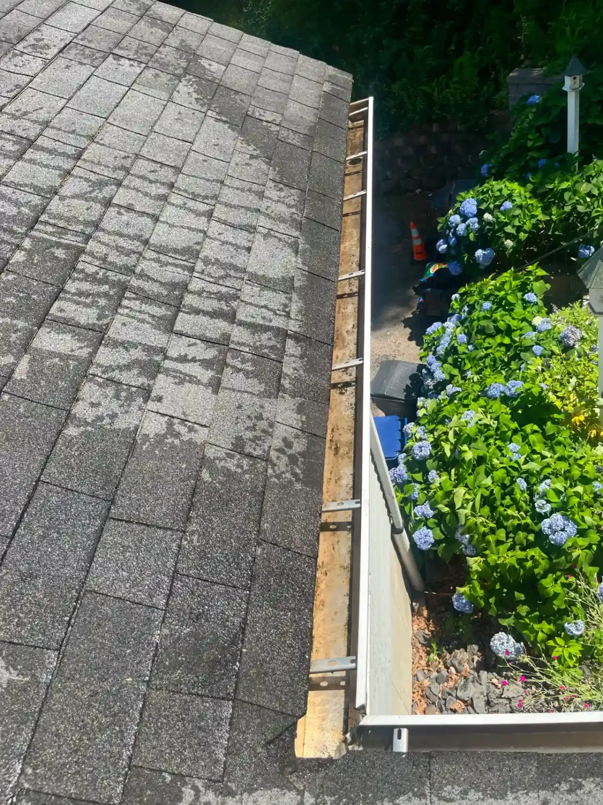Gutter installation project in Massachusetts
