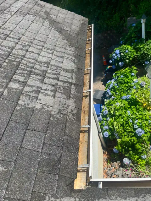 Gutter installation project in Massachusetts