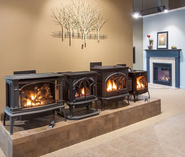 Gas Heating Stoves in Higgins Energy Showroom