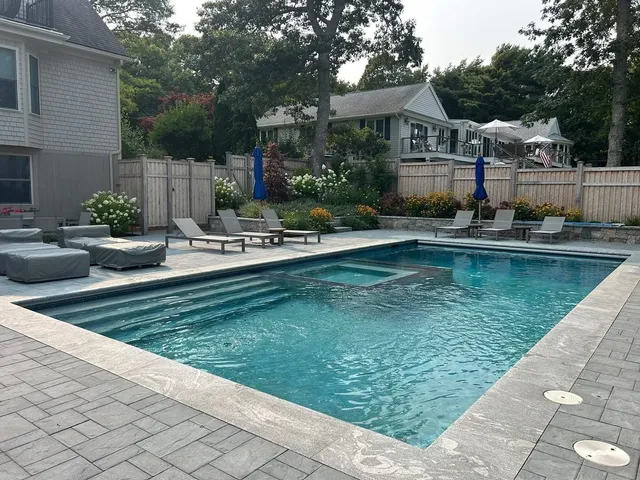 Custom gunite pool and spa project by Blue Water Pools & Spas