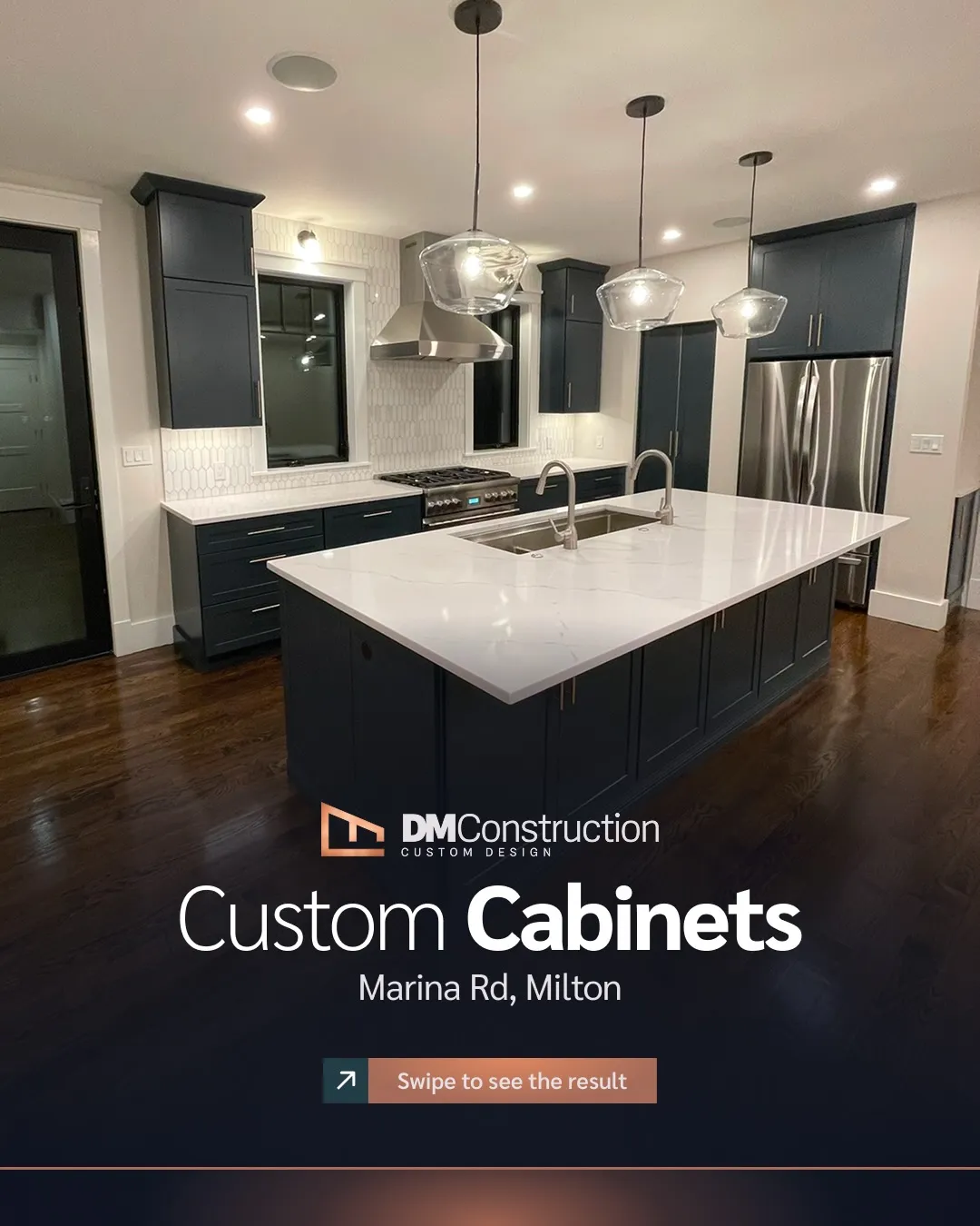 ✨ Custom Cabinets: Marina Rd – Milton ✨ DM Construction is proud to showcase another custom cabinet project, crafted to perfectly combine beauty, functionality, and flawless finish. Every detail was carefully designed to deliver a unique and personalized space, reflecting our commitment to quality and excellence. If you dream of cabinets that transform your space,…