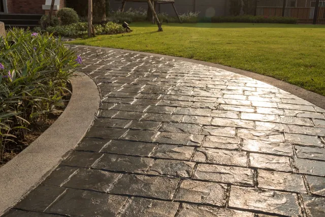 patio and walkway
