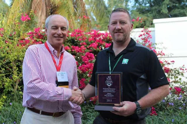 Matt receiving tcia professional communications award