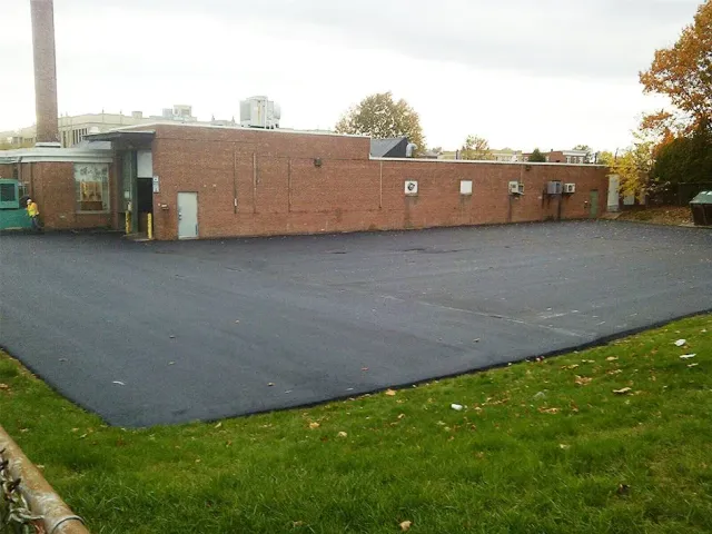 Commercial parking lot.