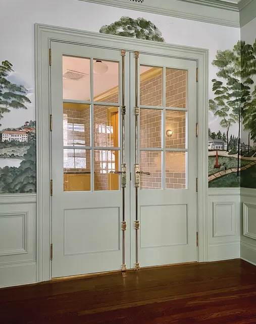 Restored historic French doors