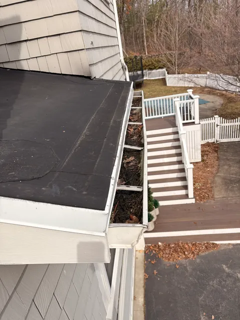 Aerial Gutter and Window Cleaning work photo