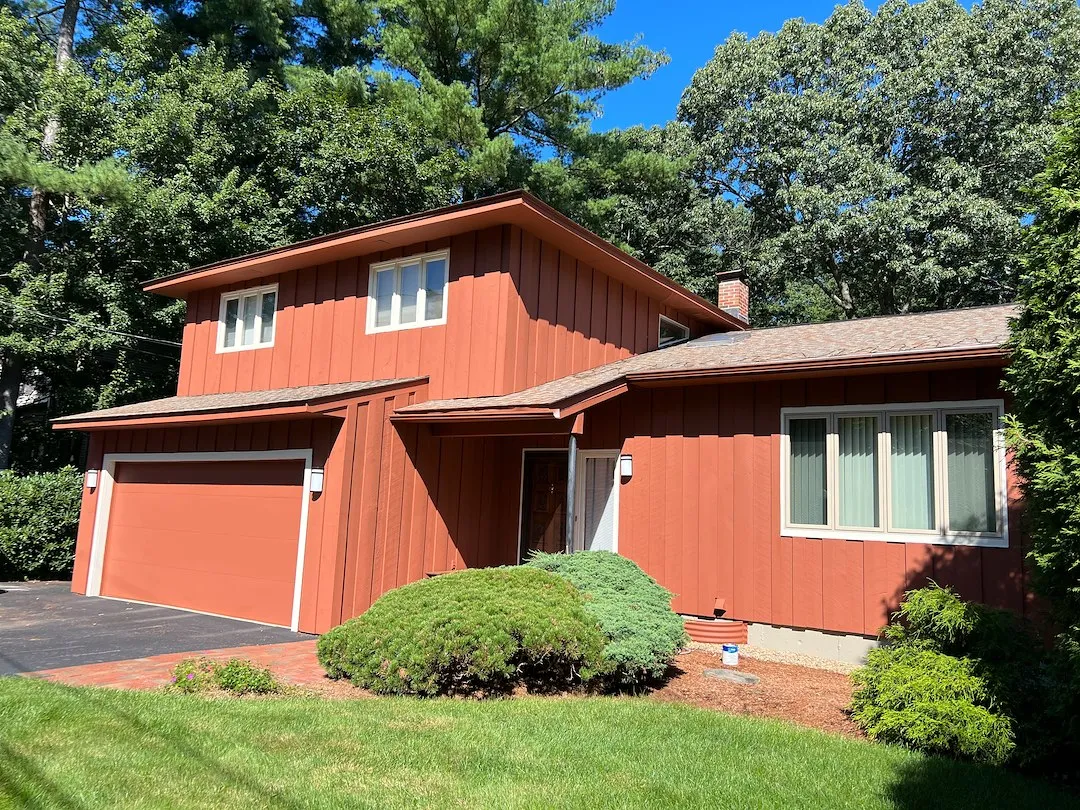 Exterior color matching solid stain Nashua NH Thumbnail