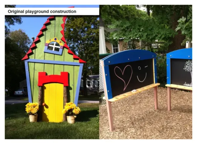 Playground construction.