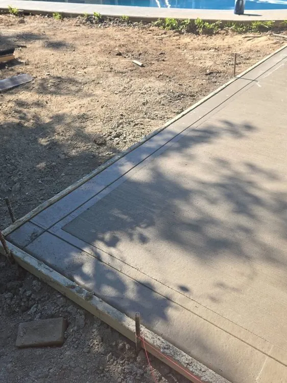 Poolside concrete detail